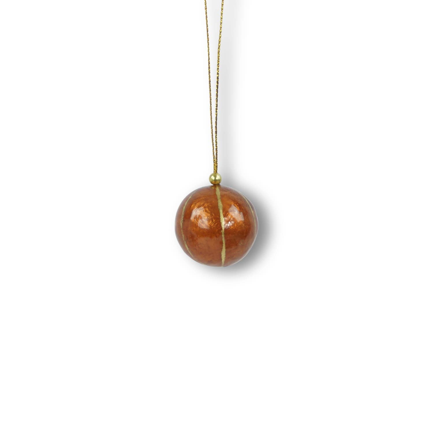 Kinta Cappuccio per pallina di Natale a righe con oro 3 cm: Blu Sera