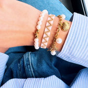 Bazou Bracciale di perle con stella marina