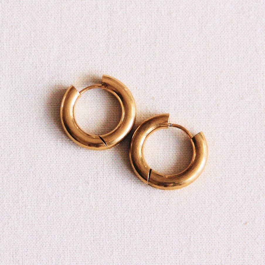 Bazou Creoli largo in acciaio inossidabile 16mm - oro
