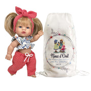Nines Artesanals d'Onil Dolls Bambola JOY Emily, 37 cm in vinile anatomica e lavabile: ZAINO
