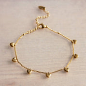 Bazou Bracciale Charm con mini cuori — oro