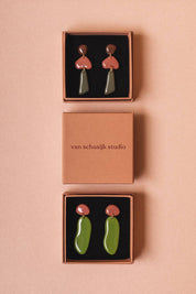 Van Schaaijk Studio Orecchini Rosa - Ciliegia