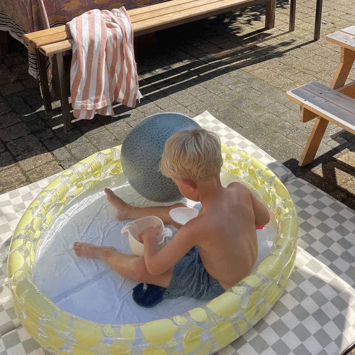 Swim Essentials Piscina per bambini - Giallo - Clear Bloom - Ø 100 cm