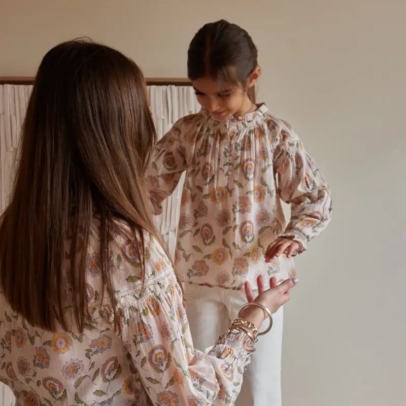 Bonheur du Jour Blusa Noura Donna - Fiori rosa