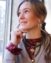 Bazou Collana con perline XXL - blu scuro