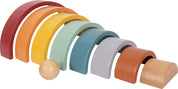 Small foot Cubetti da costruzione in legno Arcobaleno "Safari"