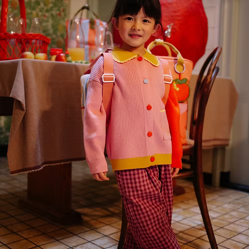 Sticky lemon - Cardigan lavorato a maglia • albero di limoni • rosa