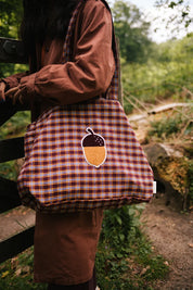 Sticky lemon shopper | collezione avventura | tartan viola tempesta