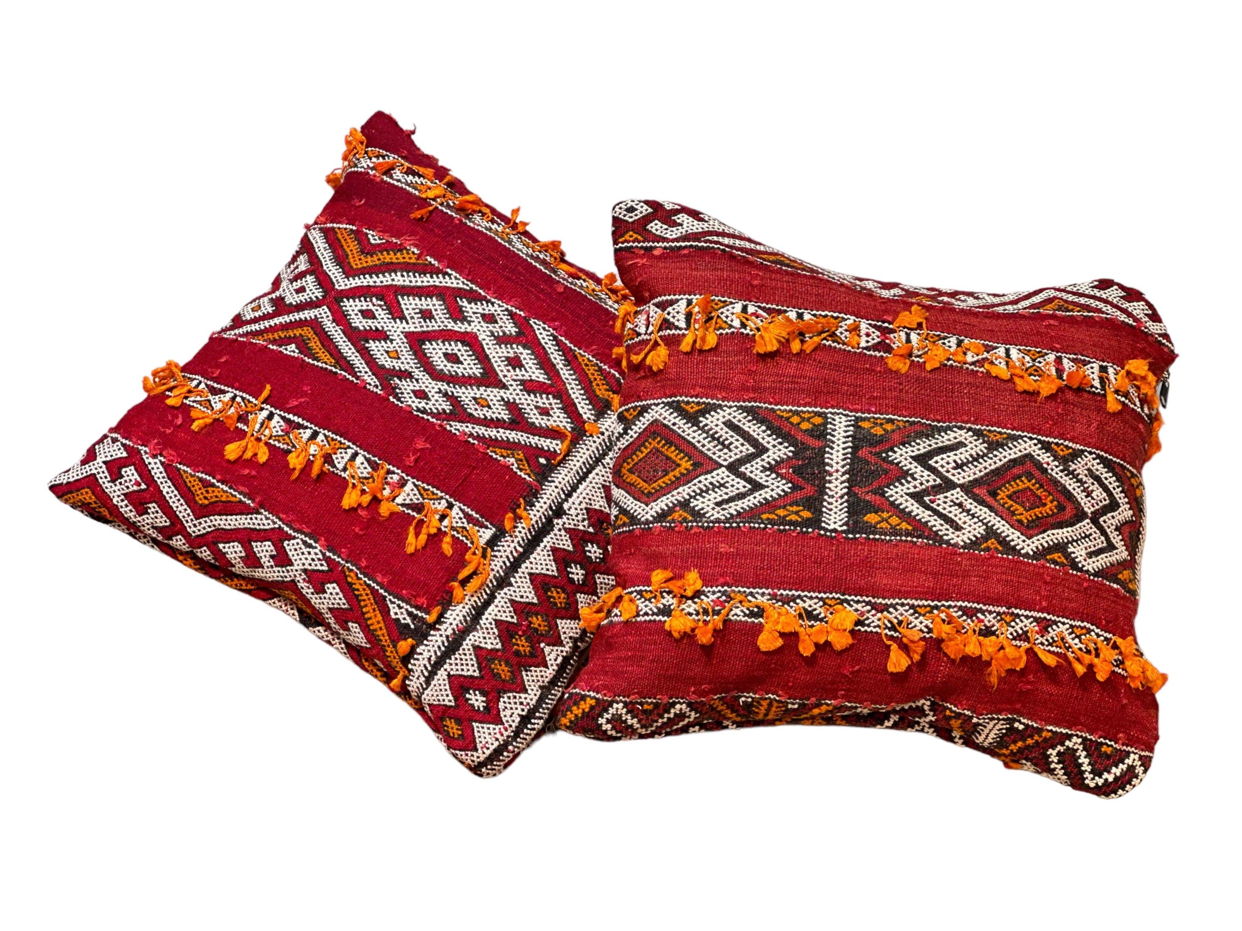 SOUK in the CITY Cuscini ZEMMOUR con nappe arancioni 45/45: Con ripieno