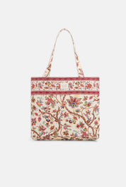 Louise Misha Borsa shopper floreale con dettaglio di frangia