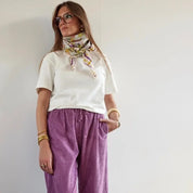 Bonheur du Jour Pantaloni da donna in velluto - Viola