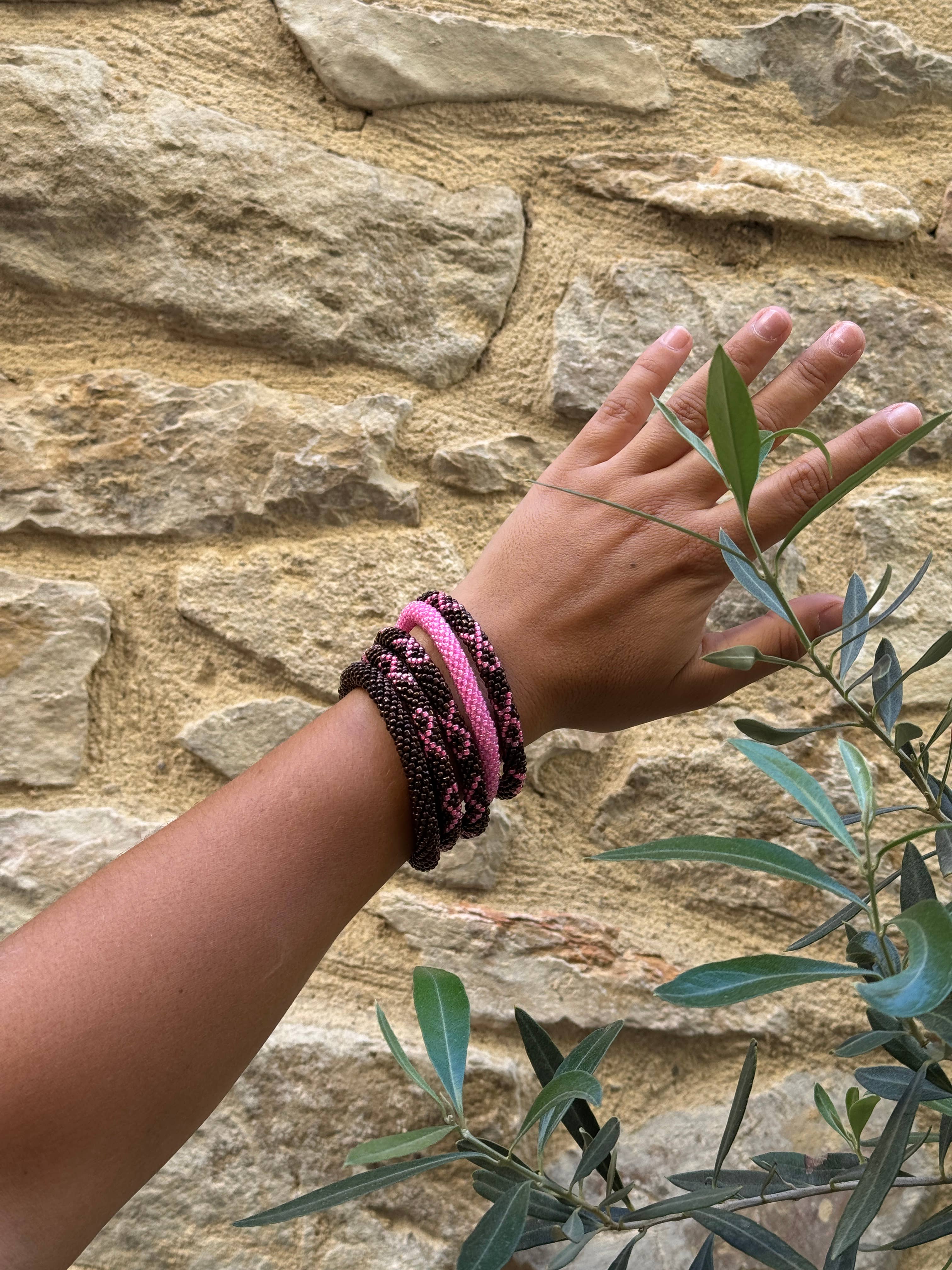 Bracciale Ottobre Rosa Cioccolato - Edizione limitata