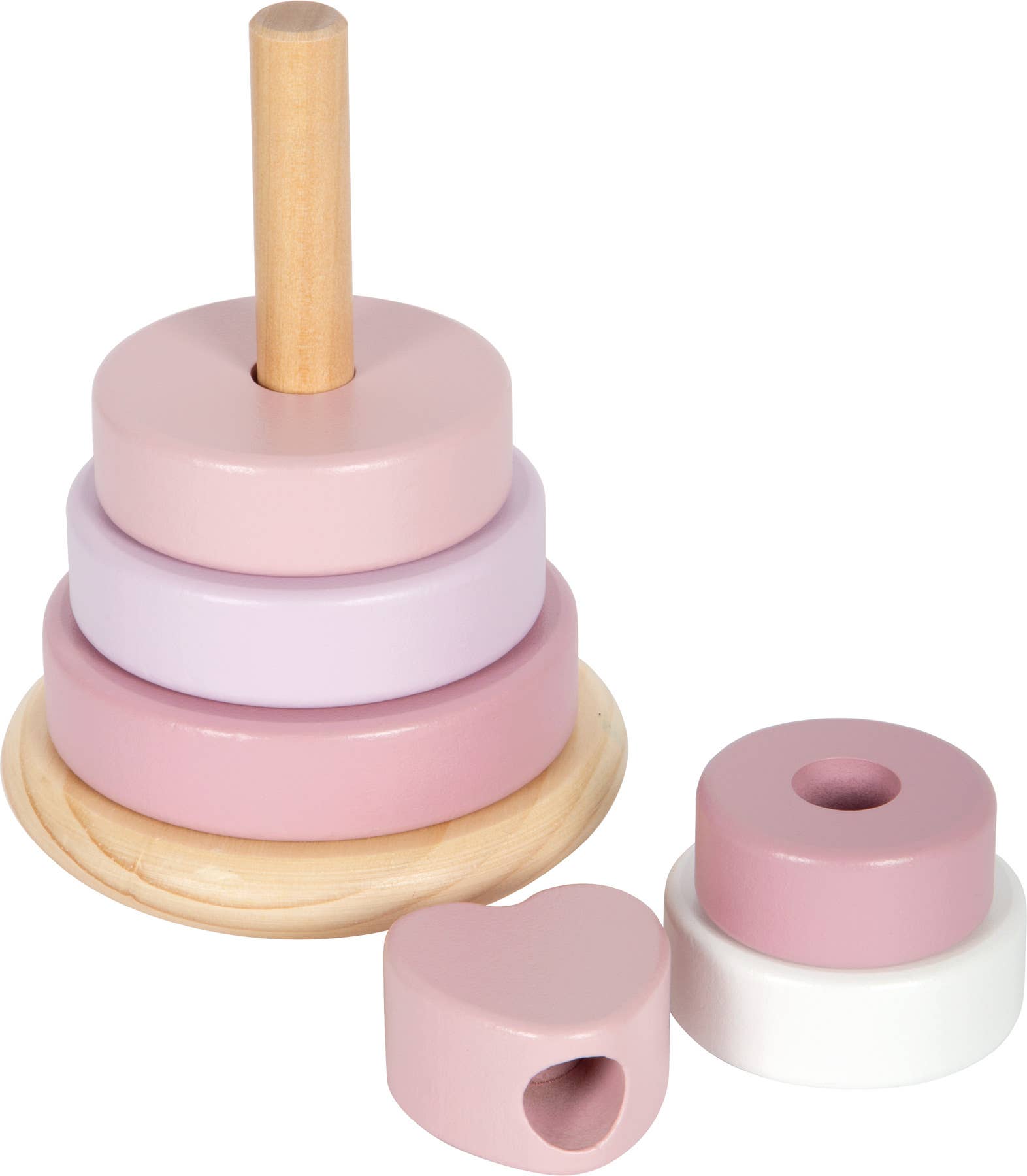 small foot Torre impilabile rosa | Giochi di impilamento | Gioco in legno