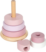 small foot Torre impilabile rosa | Giochi di impilamento | Gioco in legno