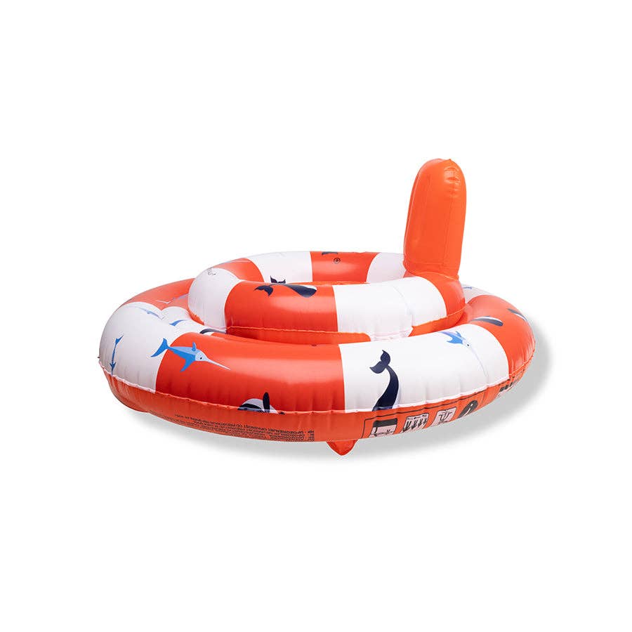Swim Essentials Salvagente per Bambini - Bianco/Rosso - Strisce Oceaniche - 0/1 Anni