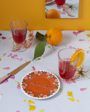 ilaria.i CIAO CIAO - Piatto in porcellana con scritta, made in Italy