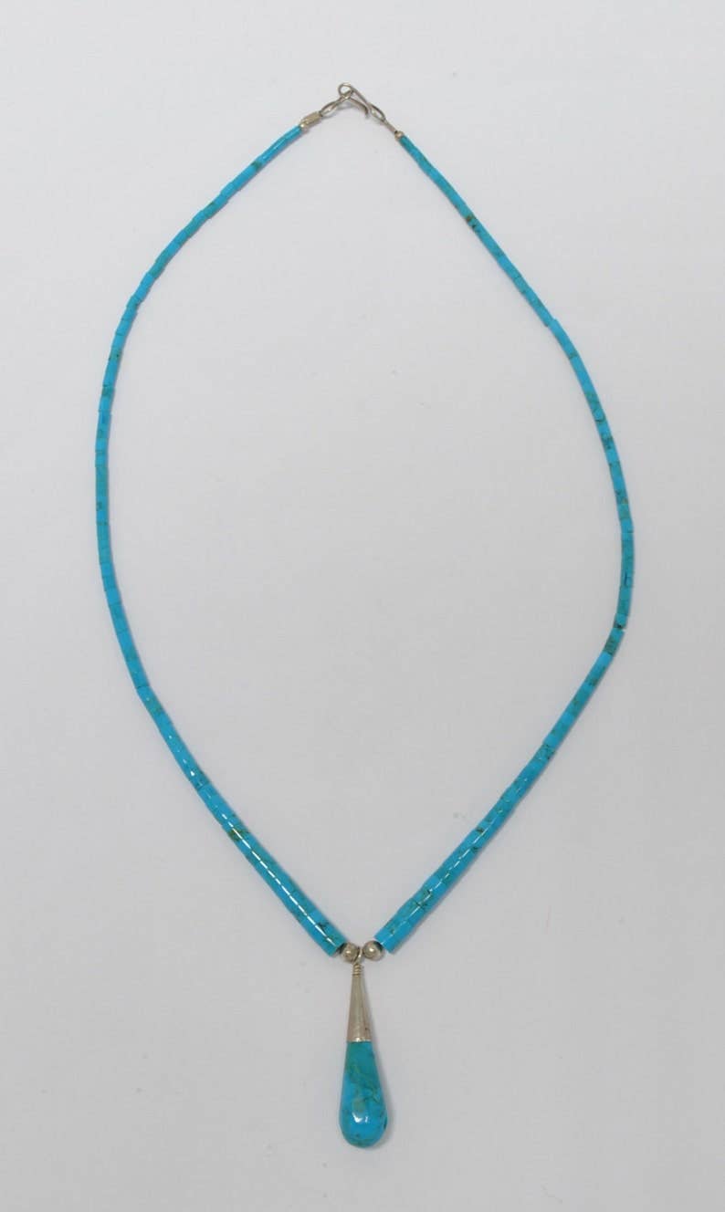 Iroquoise Collana con perle e pietre turchesi nativi americani