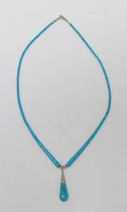 Iroquoise Collana con perle e pietre turchesi nativi americani