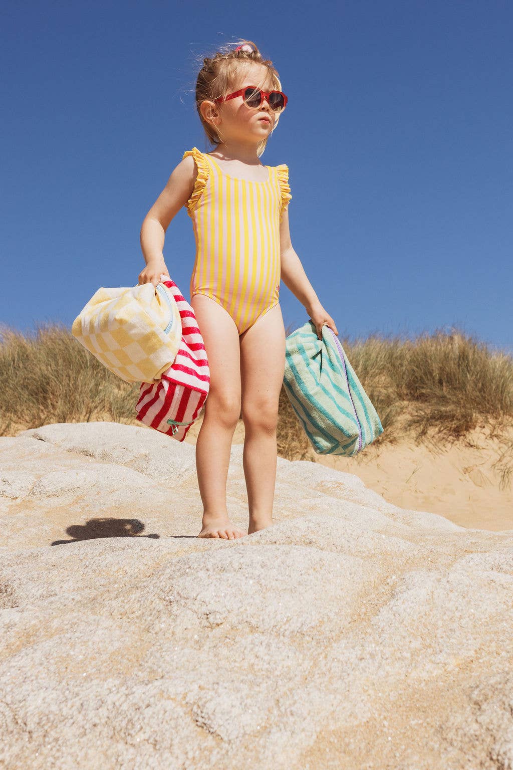 JERA MINI Costume da bagno per bambine: Giallo