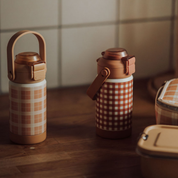 GRECH & CO Bottiglia Termica 2 in 1 Sip + Chug 12 oz. | Lille Cottage Club: Sienna a quadretti