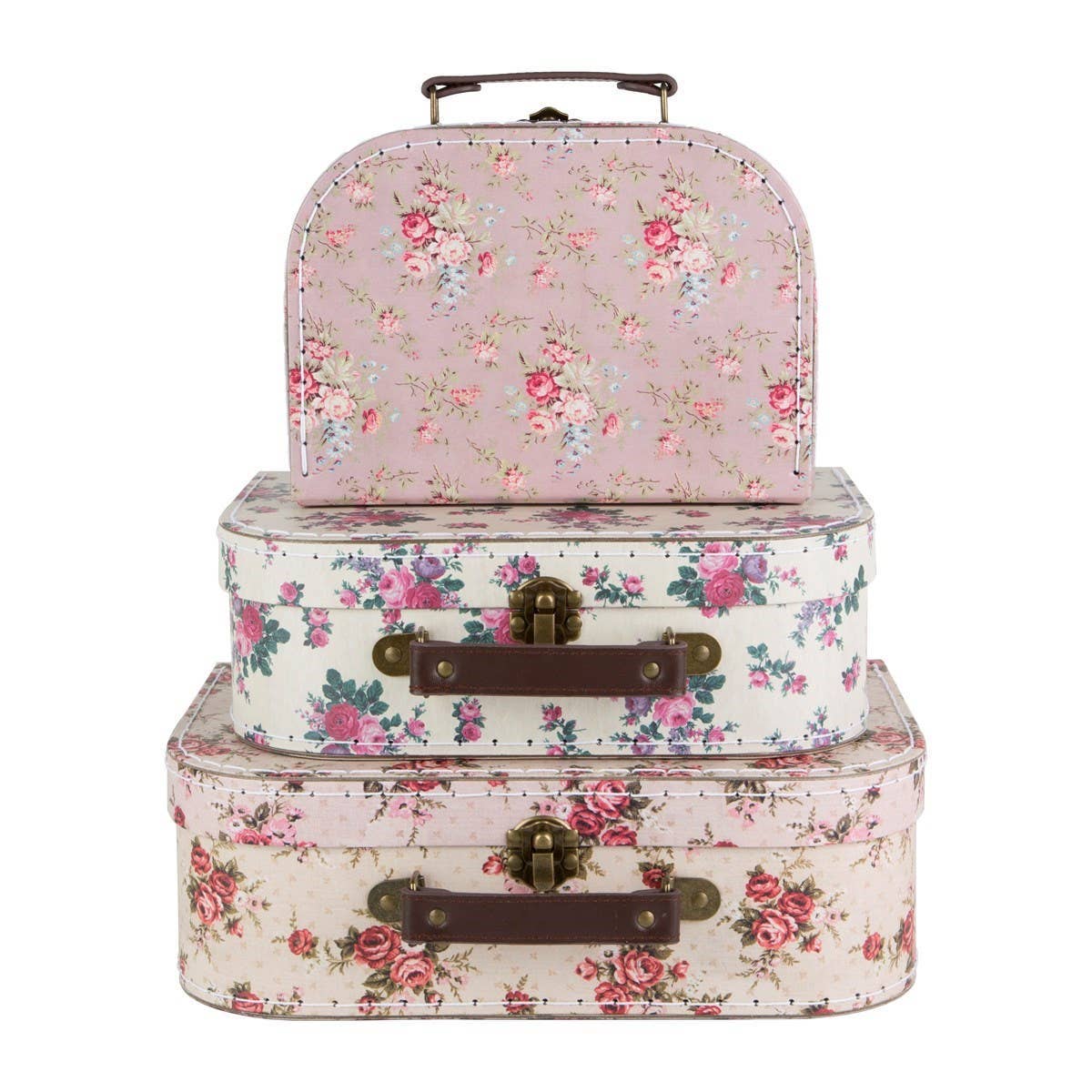 Sass & Belle Europe Valigie Vintage Rose - Set di 3