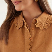 Bonheur du Jour Blusa da donna in velluto - Spezia