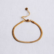 Bazou Bracciale Acciaio «Snake piatto» - Oro