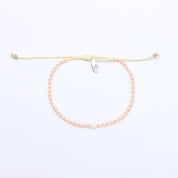 Pineapple Island Braccialetto Delicato con Perline Mutiara: Rosa e Blu