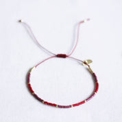 Bazou Bracciale Miyuki color blocking - rosso/viola