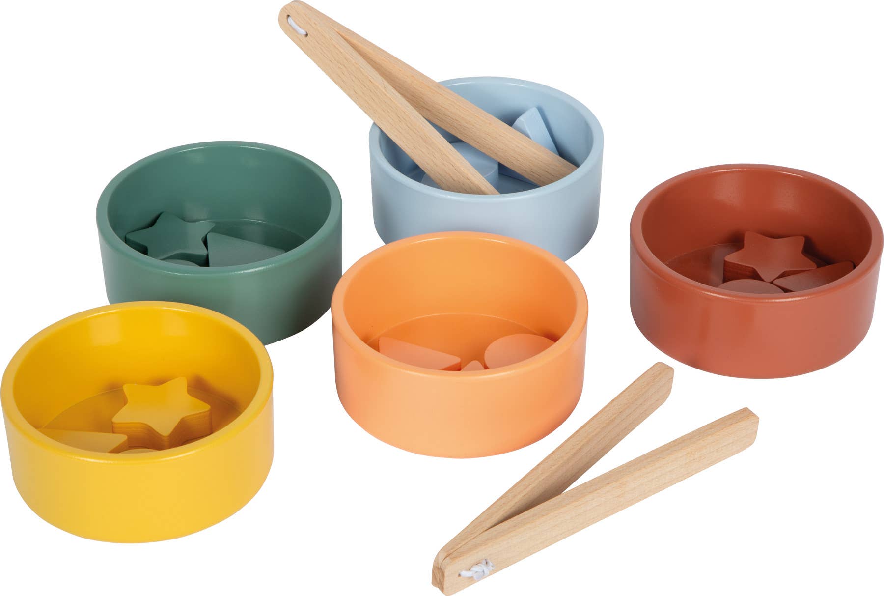 Small foot Gioco di smistamento Montessori con pinza | Motricità | Legno