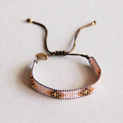 Bazou Bracciale in tessitura nude/cognac/dorato