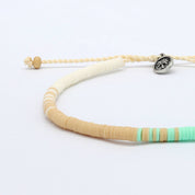 Pineapple Island Braccialetto in Argilla Blu con Perline, Braccialetto Regolabile di Koh Surf: Blu & Bianco