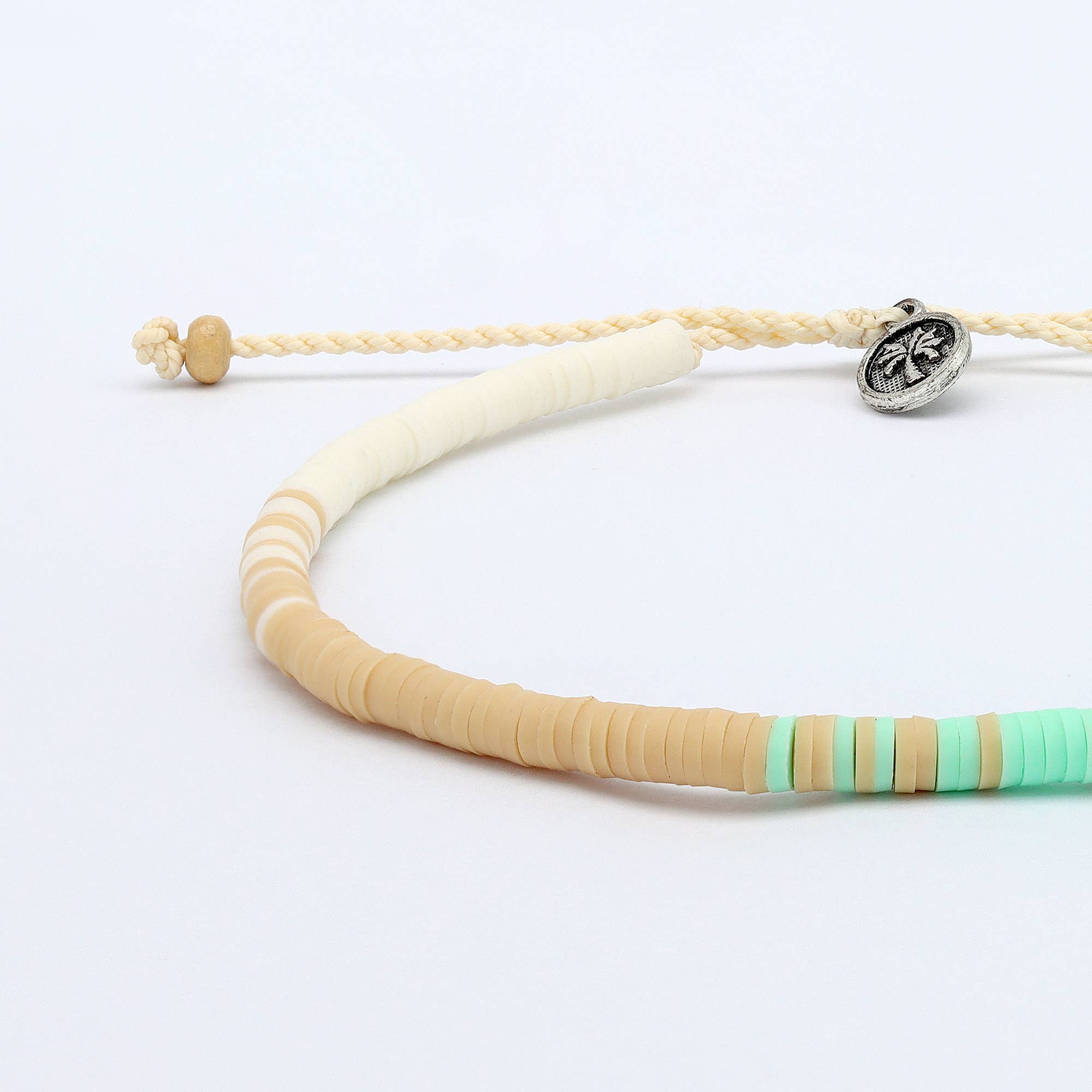 Pineapple Island Braccialetto in Argilla Blu con Perline, Braccialetto Regolabile di Koh Surf: Blu & Bianco