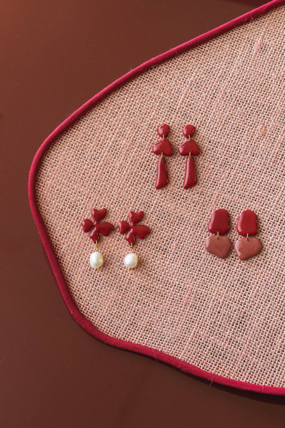 Van Schaaijk Studio Orecchini Rosa - Ciliegia