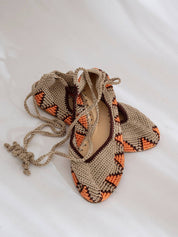 slō Ballerine Terracotta Sun in crochet con cinturini romani