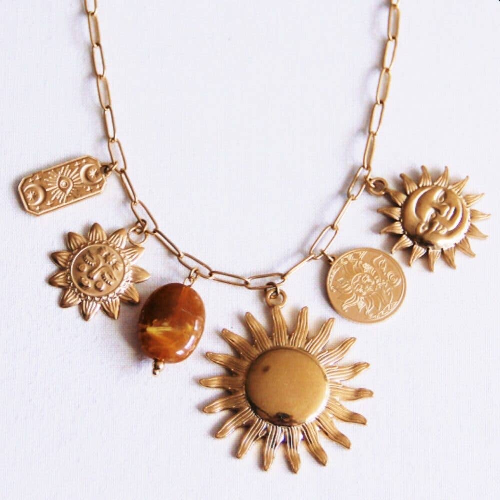 Bazou Collana con ciondolo 'Amante del sole'