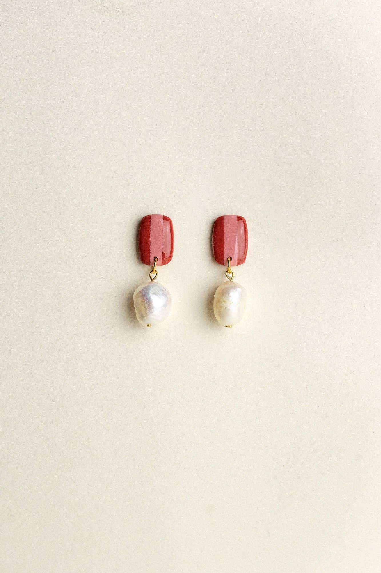 Van Schaaijk Studio Orecchini Isabella - Rosso / Bloom