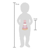 small foot Torre impilabile rosa | Giochi di impilamento | Gioco in legno