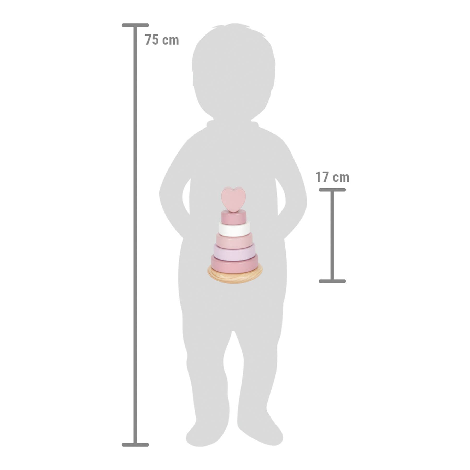 small foot Torre impilabile rosa | Giochi di impilamento | Gioco in legno