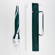 Flamingueo Ombrellone verde con strisce larghe e design ondulato