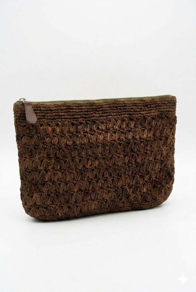 NATURELLEMENT - Pochette in Rafia Intrecciata a Mano gabrielle 1