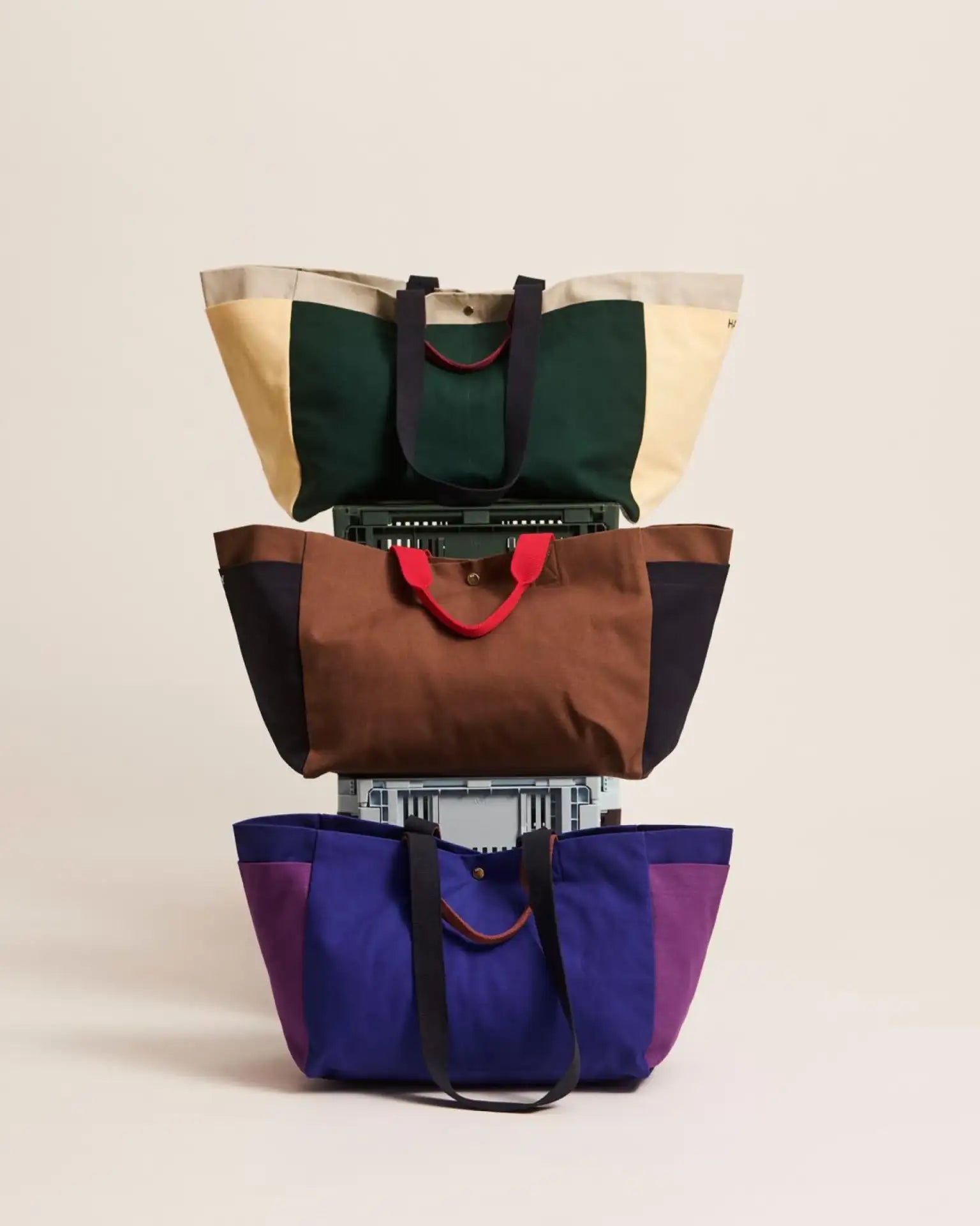 Hay borsa tote piccola marrone