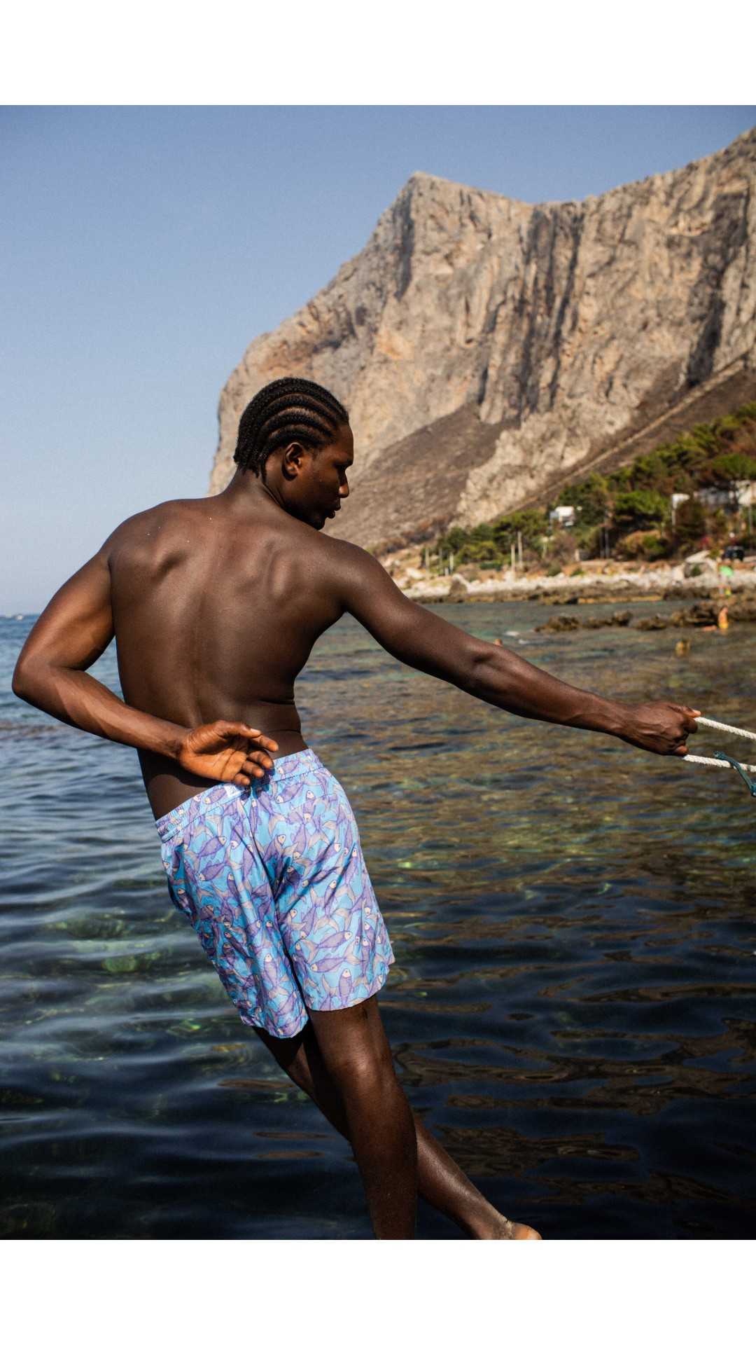 Kostumari HIERA azzurro costume da bagno boxer