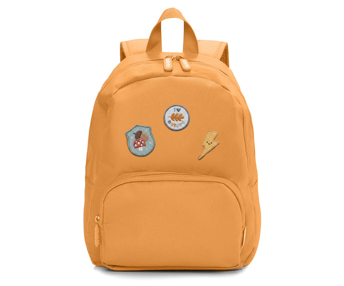 Tutete - Zaino Solid Color Mustard+6 Toppe Autoadesive Nature