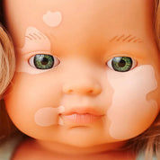 Miniland Bambola caucasica femmina con vitiligine di 38cm